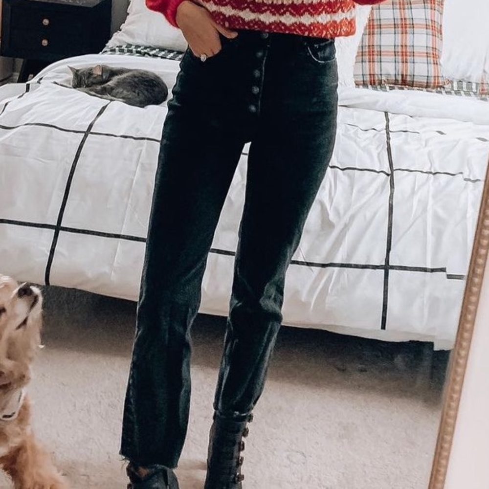 High Rise Straight Jeans